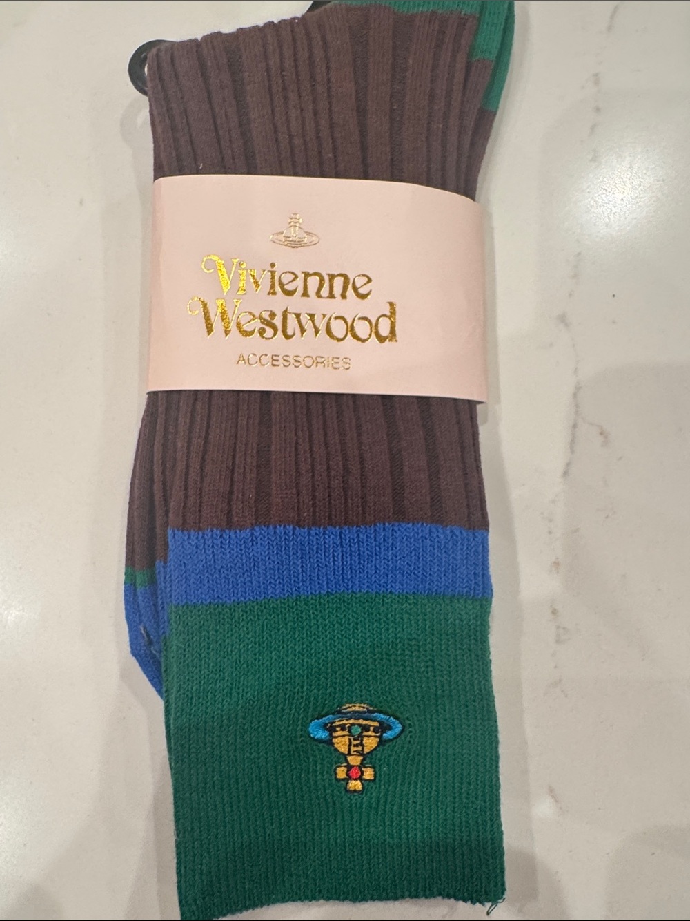 Vivienne Westwood socks brown blue green